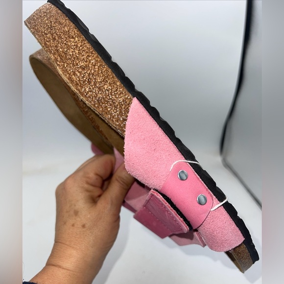 NEW Birkenstock Oita Suede Sandal - Candy Pink NARROW - EU 41/ US 10 Ladies NWB - Picture 10 of 11